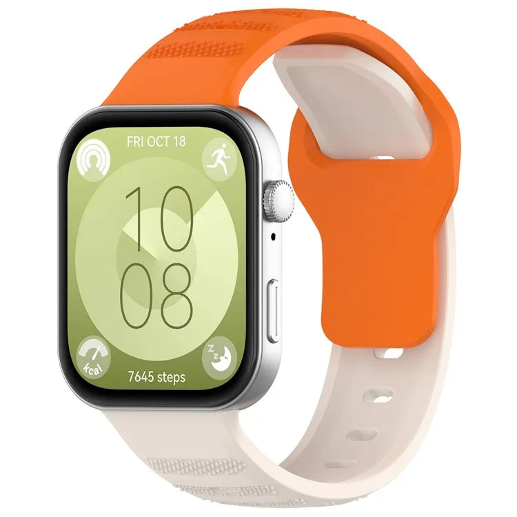 For Huawei Watch Fit 3 Silicone Watch Strap Dots Design Adjustable Wrist Band