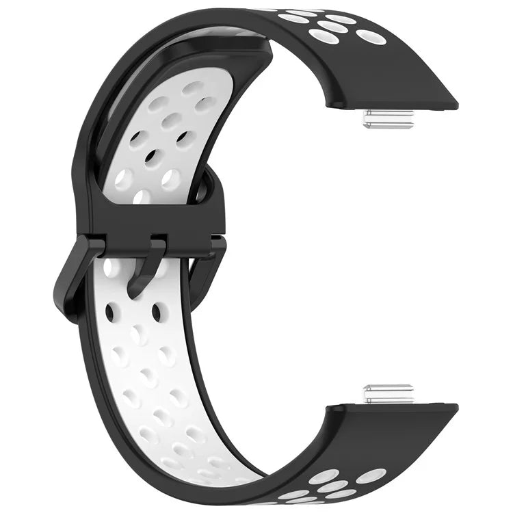 For Huawei Watch Fit 3 Soft Silicone Watch Strap Replacement Dual Color Band
