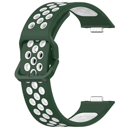 For Huawei Watch Fit 3 Soft Silicone Watch Strap Replacement Dual Color Band