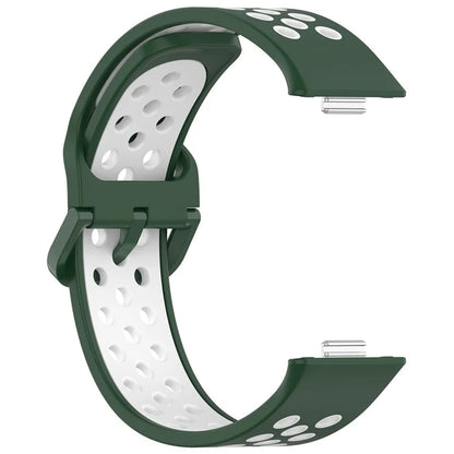 For Huawei Watch Fit 3 Soft Silicone Watch Strap Replacement Dual Color Band