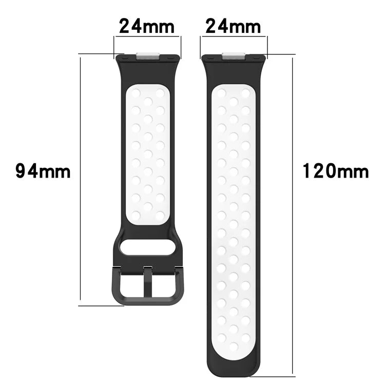 For Huawei Watch Fit 3 Soft Silicone Watch Strap Replacement Dual Color Band
