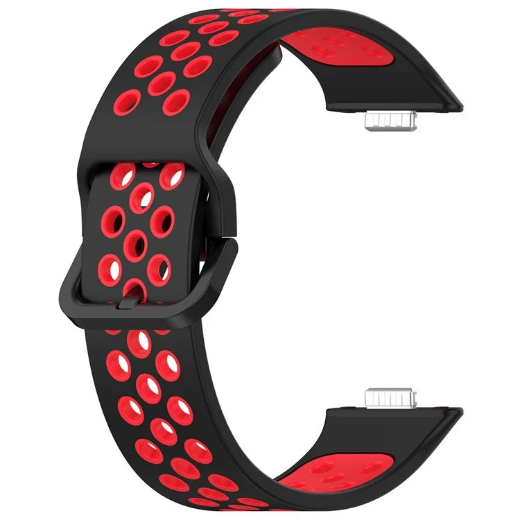 For Huawei Watch Fit 3 Soft Silicone Watch Strap Replacement Dual Color Band