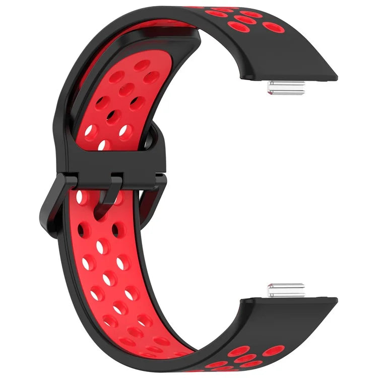 For Huawei Watch Fit 3 Soft Silicone Watch Strap Replacement Dual Color Band