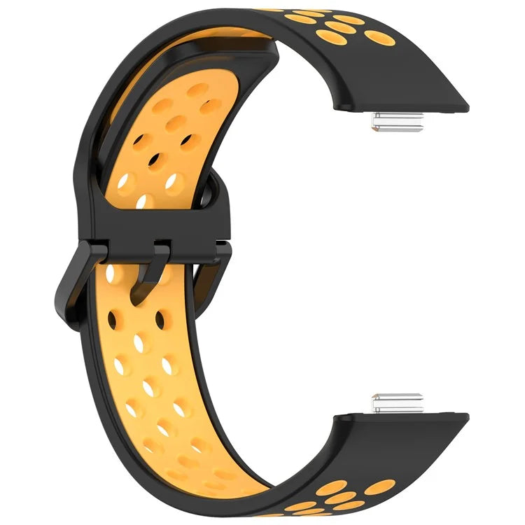 For Huawei Watch Fit 3 Soft Silicone Watch Strap Replacement Dual Color Band