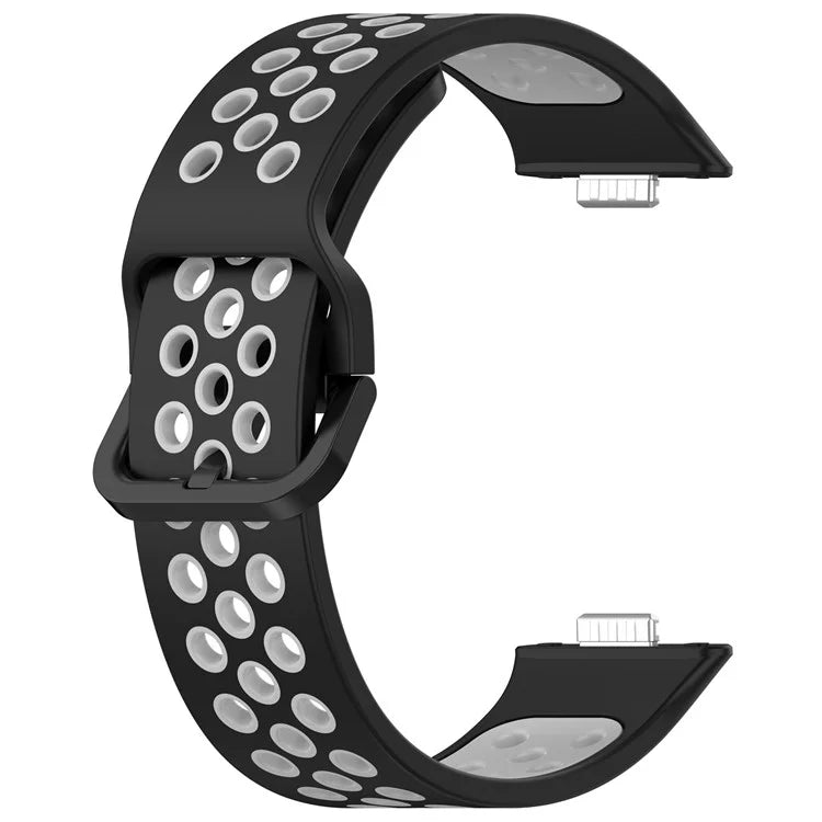 For Huawei Watch Fit 3 Soft Silicone Watch Strap Replacement Dual Color Band