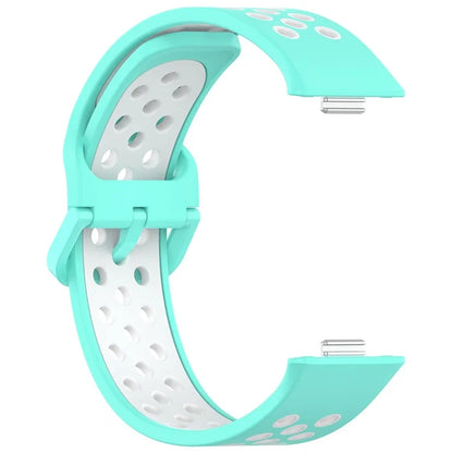 For Huawei Watch Fit 3 Soft Silicone Watch Strap Replacement Dual Color Band