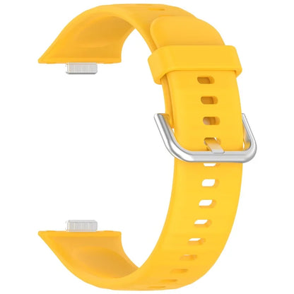 For Huawei Watch Fit 3 Soft Silicone Strap Sport Watchbands Replacement with Silver Buckle