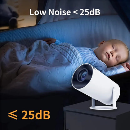 HY300-RK3566 Portable Mini Projector WiFi Bluetooth HD Video Home Theater LED Projector