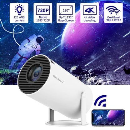 HY300-RK3326 Portable Mini Smart Projector WiFi Bluetooth 4K HD Video Home Theater LED Projector
