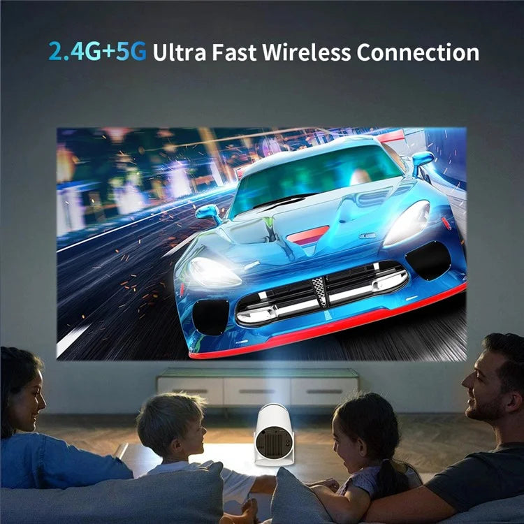 HY300-RK3326 Portable Mini Smart Projector WiFi Bluetooth 4K HD Video Home Theater LED Projector