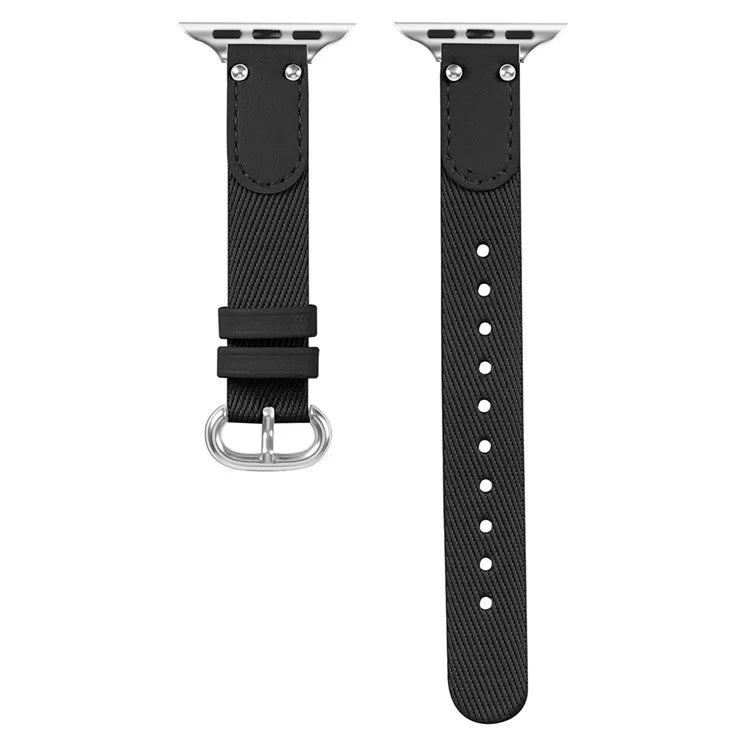 Nylon Braided Strap for Apple Watch Series 9 8 7 41mm / 6 5 4 SE (2022) SE (2023) SE 40mm / 3 2 1 38mm Wrist Band