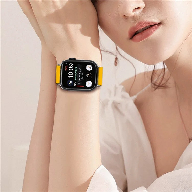 Nylon Braided Strap for Apple Watch Series 9 8 7 41mm / 6 5 4 SE (2022) SE (2023) SE 40mm / 3 2 1 38mm Wrist Band