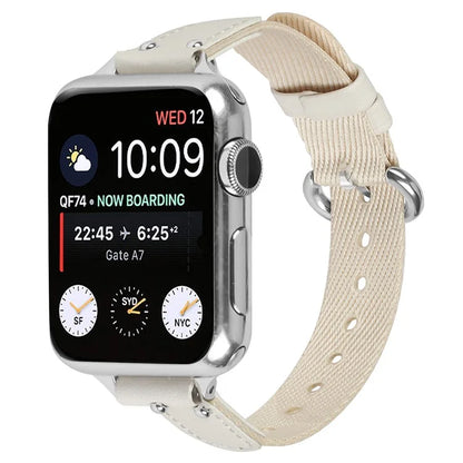 Nylon Braided Strap for Apple Watch Series 9 8 7 41mm / 6 5 4 SE (2022) SE (2023) SE 40mm / 3 2 1 38mm Wrist Band