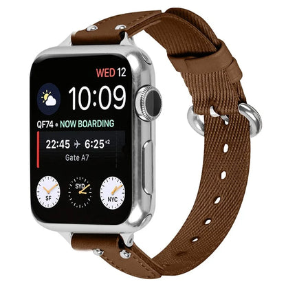 Nylon Braided Strap for Apple Watch Series 9 8 7 41mm / 6 5 4 SE (2022) SE (2023) SE 40mm / 3 2 1 38mm Wrist Band