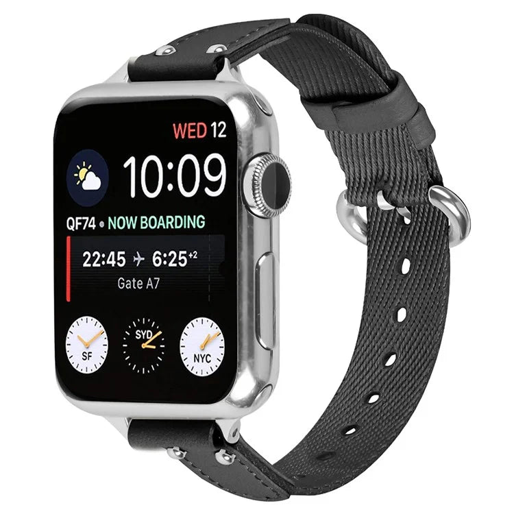 Nylon Braided Strap for Apple Watch Ultra Ultra 2 49mm / 9 8 7 45mm / 6 5 4 SE (2022) SE (2023) SE 44mm / 3 2 1 42mm Wrist Band