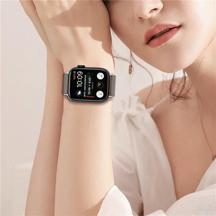 Nylon Braided Strap for Apple Watch Ultra Ultra 2 49mm / 9 8 7 45mm / 6 5 4 SE (2022) SE (2023) SE 44mm / 3 2 1 42mm Wrist Band