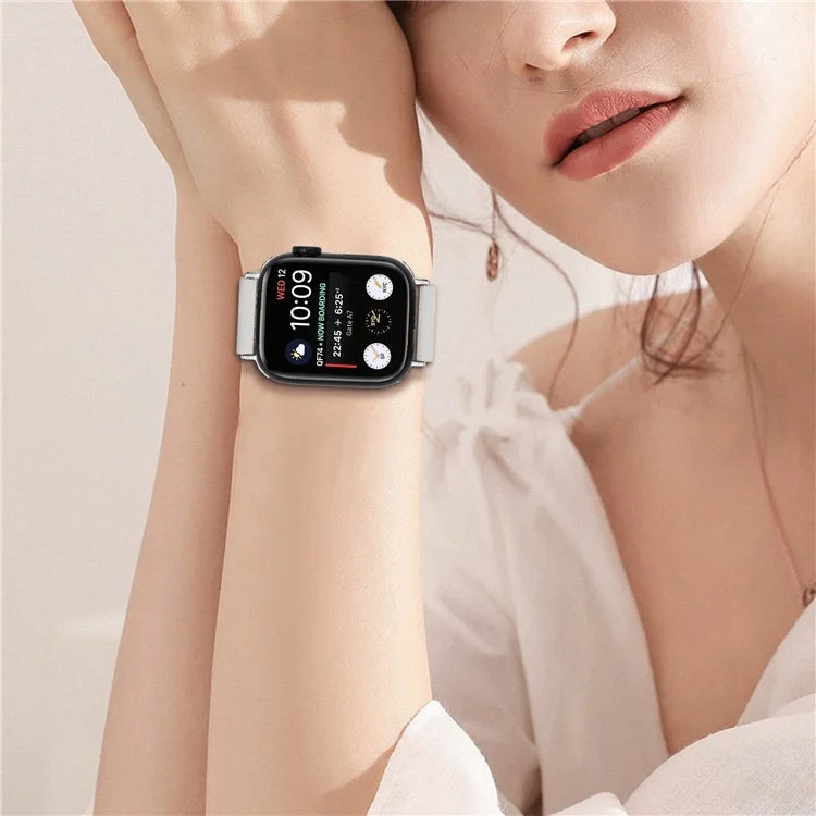 Nylon Braided Strap for Apple Watch Ultra Ultra 2 49mm / 9 8 7 45mm / 6 5 4 SE (2022) SE (2023) SE 44mm / 3 2 1 42mm Wrist Band