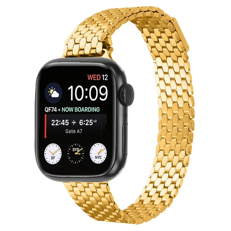 For Apple Watch Series 9 8 7 41mm / 6 5 4 SE (2022) SE (2023) SE 40mm / 3 2 1 38mm Stainless Steel Honeycomb Magnetic Buckle Strap