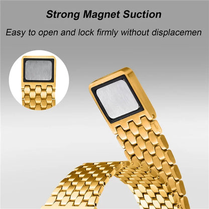 For Apple Watch Series 9 8 7 41mm / 6 5 4 SE (2022) SE (2023) SE 40mm / 3 2 1 38mm Stainless Steel Honeycomb Magnetic Buckle Strap