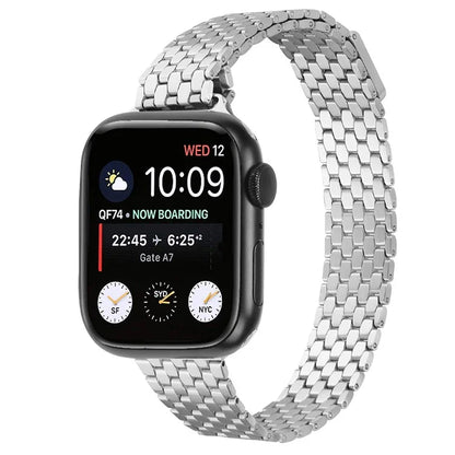 For Apple Watch Series 9 8 7 41mm / 6 5 4 SE (2022) SE (2023) SE 40mm / 3 2 1 38mm Watch Band Stainless Steel Honeycomb Magnetic Buckle Strap