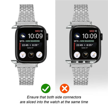 For Apple Watch Series 9 8 7 41mm / 6 5 4 SE (2022) SE (2023) SE 40mm / 3 2 1 38mm Watch Band Stainless Steel Honeycomb Magnetic Buckle Strap