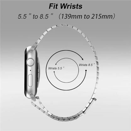 For Apple Watch Series 9 8 7 41mm / 6 5 4 SE (2022) SE (2023) SE 40mm / 3 2 1 38mm Watch Band Stainless Steel Honeycomb Magnetic Buckle Strap