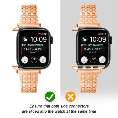 For Apple Watch Ultra Ultra 2 49mm / 9 8 7 45mm / 6 5 4 SE (2022) SE (2023) SE 44mm / 3 2 1 42mm Magnetic Buckle Stainless Steel Strap