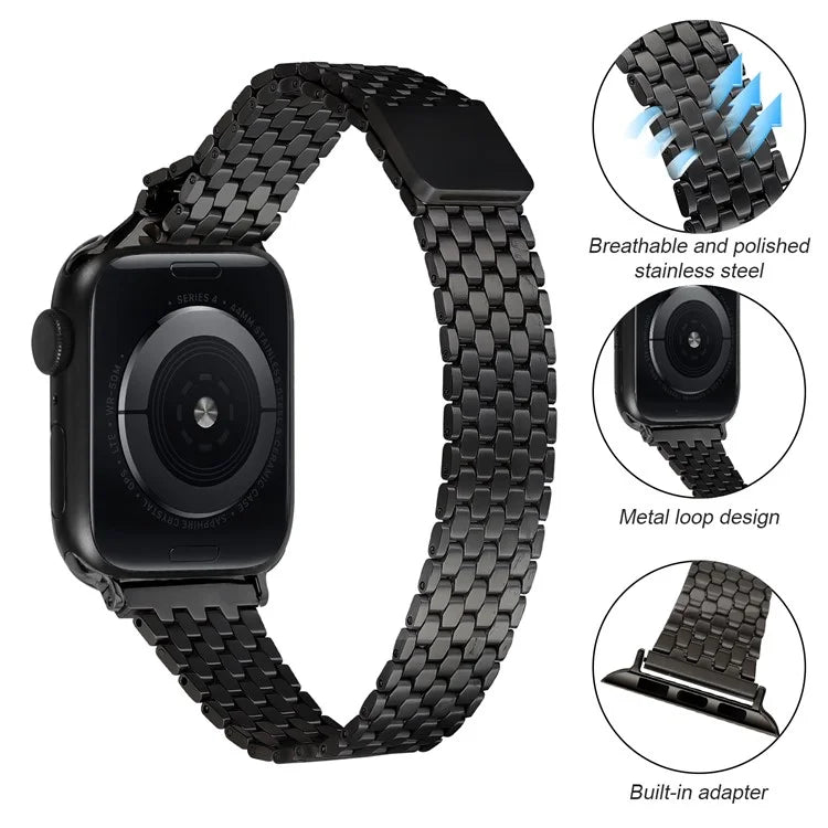 Stainless Steel Strap for Apple Watch Ultra Ultra 2 49mm / 9 8 7 45mm / 6 5 4 SE (2022) SE (2023) SE 44mm / 3 2 1 42mm Magnetic Buckle Band