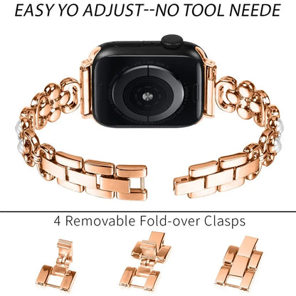 For Apple Watch Ultra 2 Ultra 49mm / Series 9 8 7 45mm / 6 5 4 SE (2022) SE (2023) SE 44mm / 3 2 1 42mm Stainless Steel Watch Strap
