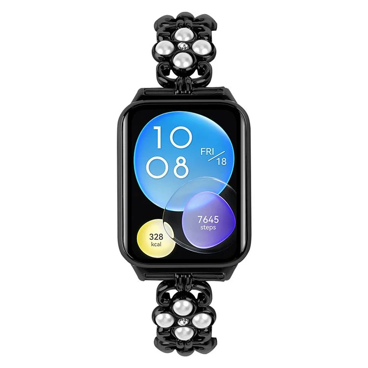 Wholesale Watch Strap for Xiaomi Smart Band 8 Pro Pearl Decor Four Leaf Clover Stainless Steel Band