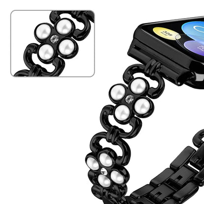 Wholesale Watch Strap for Xiaomi Smart Band 8 Pro Pearl Decor Four Leaf Clover Stainless Steel Band