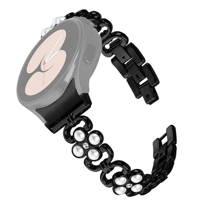 For Samsung Galaxy Watch 5 Active 40mm 44mm / Watch 5 40mm 44mm Four Leaf Clover Stainless Steel Quick Release Watchband