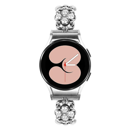 For Samsung Galaxy Watch 5 Active 40mm 44mm / Watch 5 40mm 44mm Four Leaf Clover Stainless Steel Quick Release Watchband