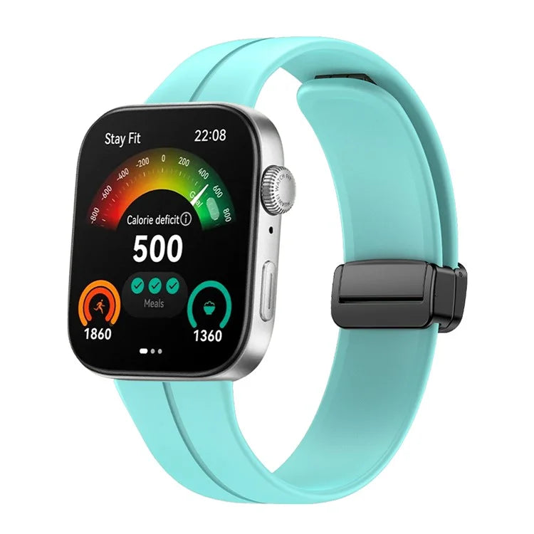 For Huawei Watch Fit 3 Silicone Strap Magnetic Folding Buckle Watch Band