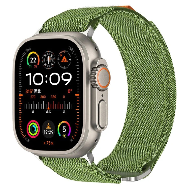 For Apple Watch Ultra 2 Ultra 49mm / Series 9 8 7 45mm / 6 5 4 SE (2022) SE (2023) SE 44mm / 3 2 1 42mm Watch Band Nylon Loop Strap