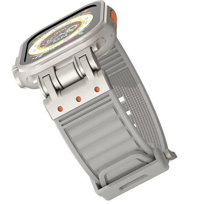 For Apple Watch Ultra 2 Ultra 49mm / 9 8 7 45mm / 6 5 4 SE (2023) SE (2022) SE 44mm / 3 2 1 42mm Silicone Strap Striped Watch Band