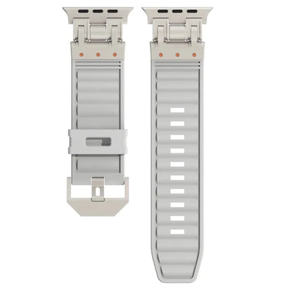 For Apple Watch Ultra 2 Ultra 49mm / 9 8 7 45mm / 6 5 4 SE (2023) SE (2022) SE 44mm / 3 2 1 42mm Silicone Strap Striped Watch Band