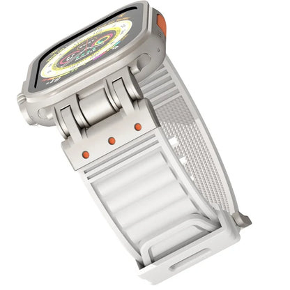 For Apple Watch Ultra 2 Ultra 49mm / 9 8 7 45mm / 6 5 4 SE (2023) SE (2022) SE 44mm / 3 2 1 42mm Silicone Strap Striped Watch Band