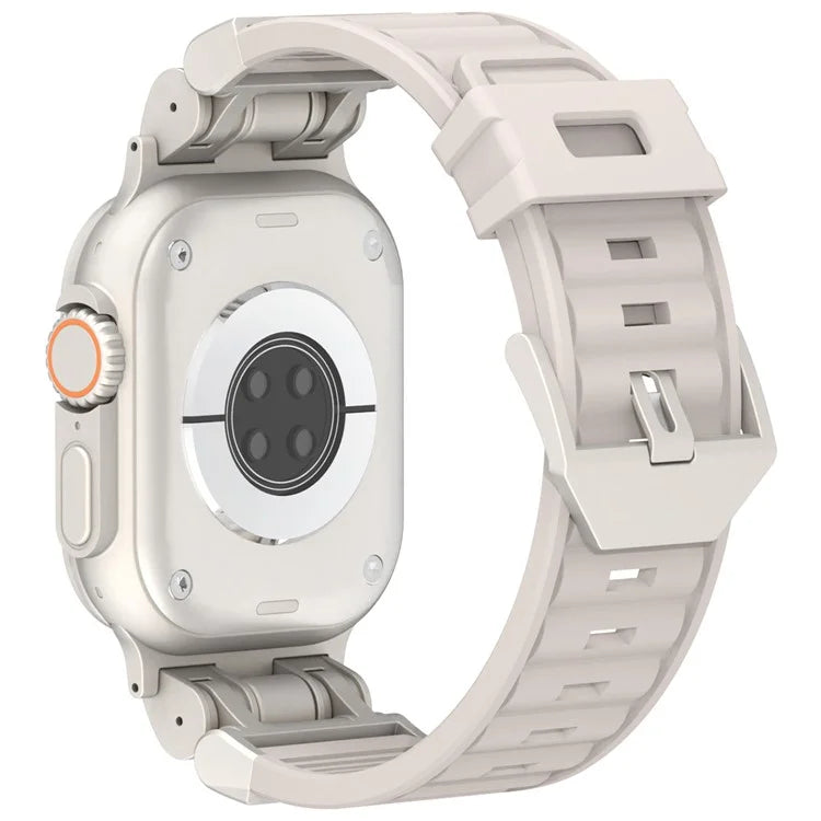 For Apple Watch Ultra 2 Ultra 49mm / 9 8 7 45mm / 6 5 4 SE (2023) SE (2022) SE 44mm / 3 2 1 42mm Silicone Strap Striped Watch Band