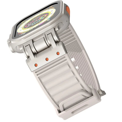 For Apple Watch Ultra 2 Ultra 49mm / 9 8 7 45mm / 6 5 4 SE (2023) SE (2022) SE 44mm / 3 2 1 42mm Silicone Strap Striped Watch Band