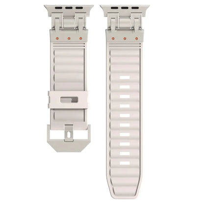 For Apple Watch Ultra 2 Ultra 49mm / 9 8 7 45mm / 6 5 4 SE (2023) SE (2022) SE 44mm / 3 2 1 42mm Silicone Strap Striped Watch Band
