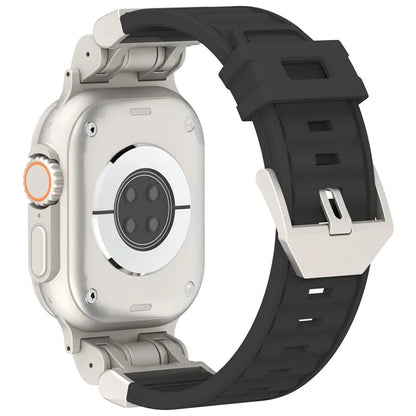 For Apple Watch Ultra 2 Ultra 49mm / 9 8 7 45mm / 6 5 4 SE (2023) SE (2022) SE 44mm / 3 2 1 42mm Silicone Strap Striped Watch Band
