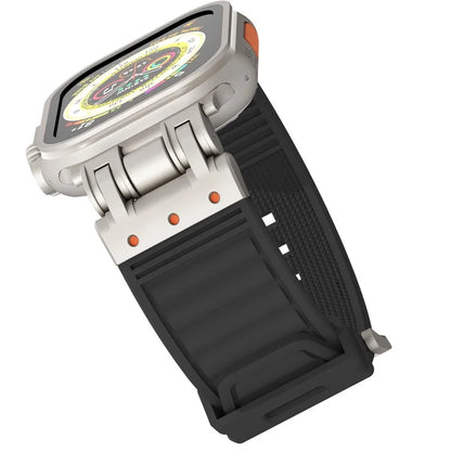 For Apple Watch Ultra 2 Ultra 49mm / 9 8 7 45mm / 6 5 4 SE (2023) SE (2022) SE 44mm / 3 2 1 42mm Silicone Strap Striped Watch Band