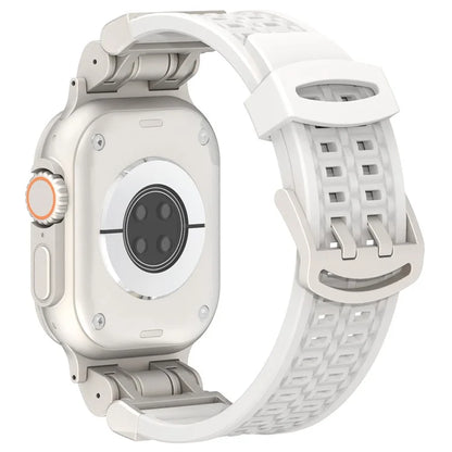 For Apple Watch Ultra 2 Ultra 49mm / Series 9 8 7 45mm / 6 5 4 SE (2022) SE (2023) SE 44mm / 3 2 1 42mm Silicone Watch Band Dual Claw