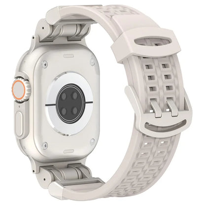 For Apple Watch Ultra 2 Ultra 49mm / Series 9 8 7 45mm / 6 5 4 SE (2022) SE (2023) SE 44mm / 3 2 1 42mm Silicone Watch Band Dual Claw
