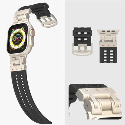 For Apple Watch Ultra 2 Ultra 49mm / Series 9 8 7 45mm / 6 5 4 SE (2022) SE (2023) SE 44mm / 3 2 1 42mm Silicone Watch Band Dual Claw