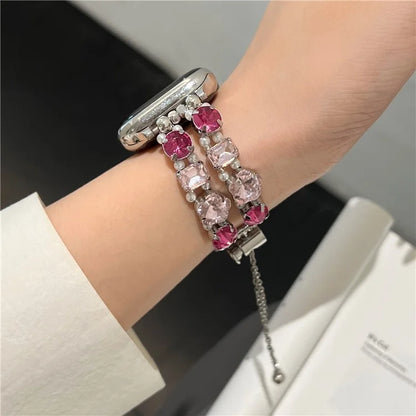 For Apple Watch Series 9 8 7 41mm / 6 5 4 SE (2023) SE (2022) SE 40mm / 3 2 1 38mm Jewelry Wristband Rhinestone Bracelet