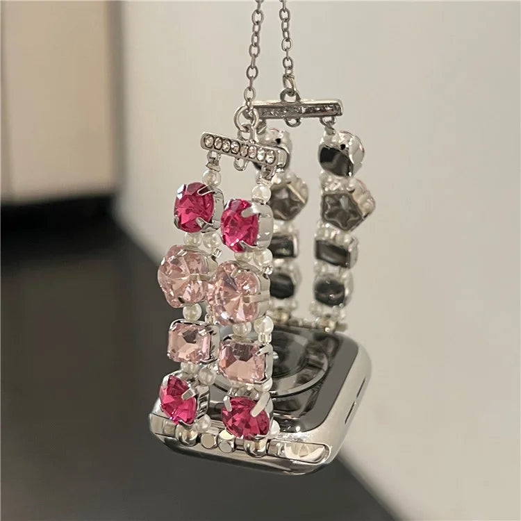 For Apple Watch Series 9 8 7 41mm / 6 5 4 SE (2023) SE (2022) SE 40mm / 3 2 1 38mm Jewelry Wristband Rhinestone Bracelet