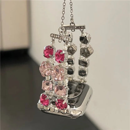 For Apple Watch Series 9 8 7 41mm / 6 5 4 SE (2023) SE (2022) SE 40mm / 3 2 1 38mm Jewelry Wristband Rhinestone Bracelet