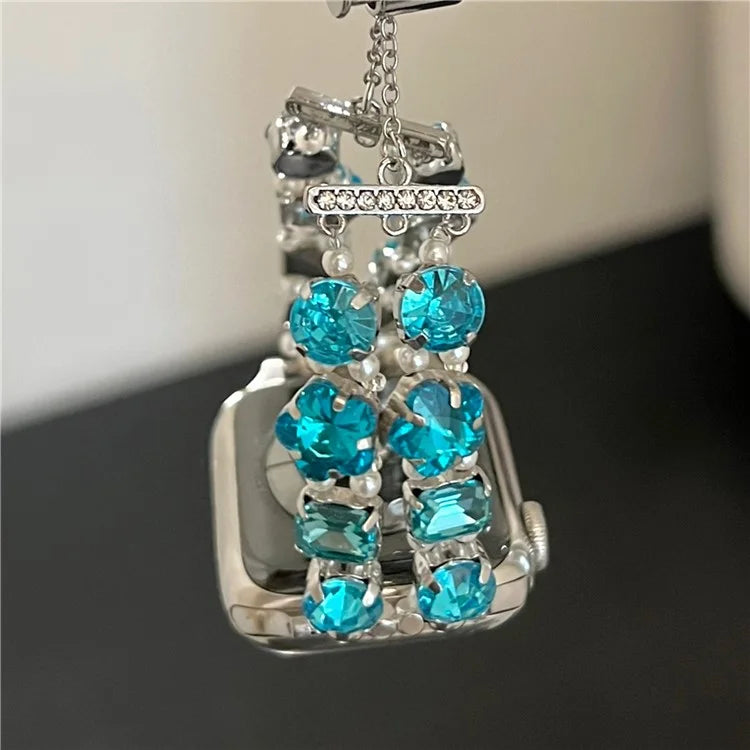 For Apple Watch Series 9 8 7 41mm / 6 5 4 SE (2023) SE (2022) SE 40mm / 3 2 1 38mm Jewelry Wristband Rhinestone Bracelet